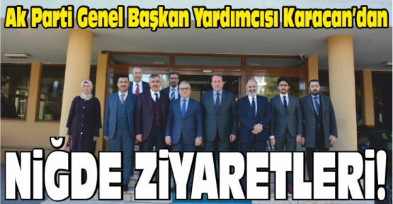 Ak Parti Genel Başkan Yardımcısı Karacan, Vali Şimşek'i Ziyaret Etti