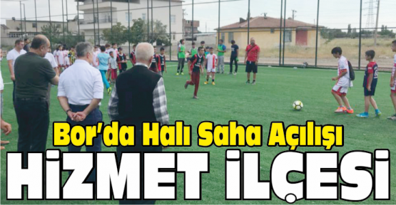 Bor'da Mahalle Halı Sahalarının İlki Açıldı