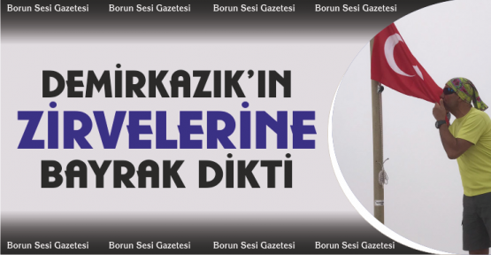 Demirkazık dağının 3 zirvesine Türk bayrağını dikti