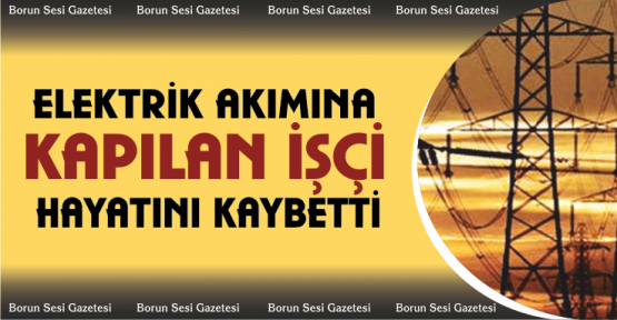 Elektrik Akımına Kapılan İşçi Hayatını Kaybetti
