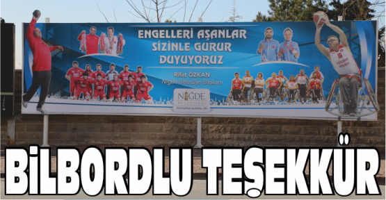Engelli Sporculara Bilbordlu Teşekkür