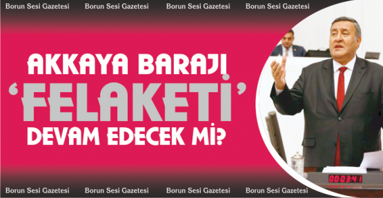 Gürer, “Akkaya Barajı çevre felaketi olmaya devam mı edecek?”