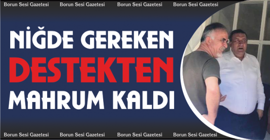 Gürer, “Niğde gereken destekten mahrum”