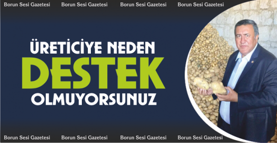 Gürer, “Soğan ve patates üreticisine neden destek olmuyorsunuz?”