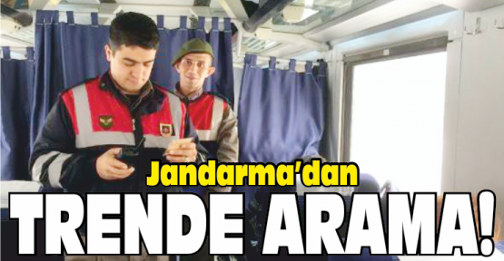 Jandarma Trende Arama Yaptı