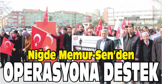 Memur-Sen'den Zeytin Dalı Harekâtına Destek