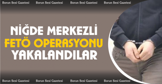 Niğde Merkezli 12 İlde FETÖ Operasyonu