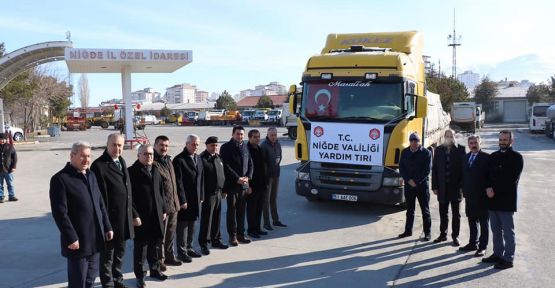 Niğde Valiliğinden Deprem Bölgesine Yardım Tırı