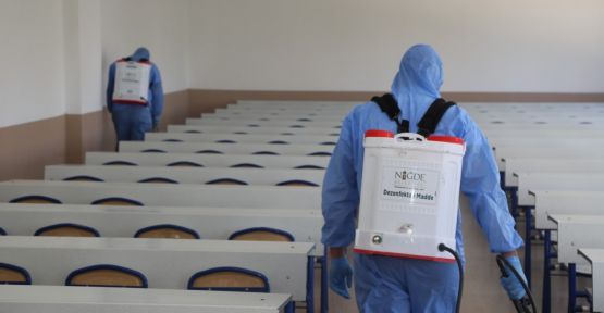 Niğde’de Okullar Dezenfekte Edildi