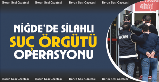 Niğde'de silahlı suç örgütü operasyonu: 17 gözaltı