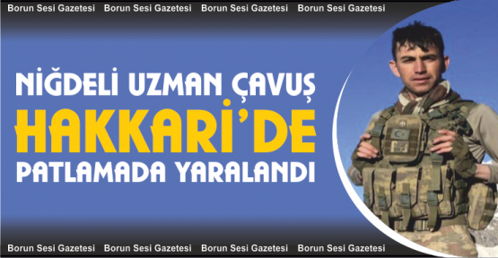 Niğdeli Uzman çavuş Hakkari’de yaralandı