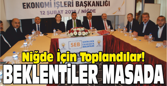 Niğde’nin Ekonomik Beklentileri Masaya Yatırıldı