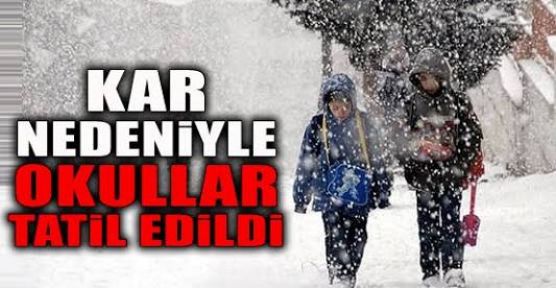 Okullar Tatil Edildi