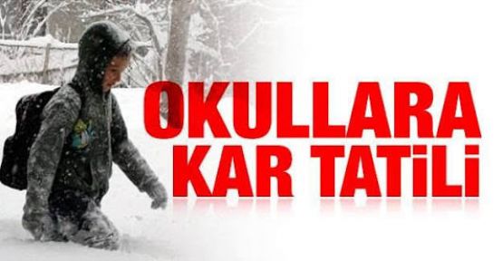 Okullar Tatil Edildi