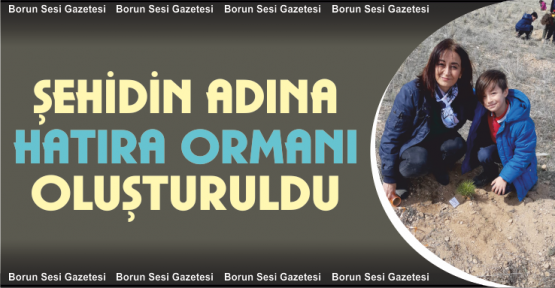 Şehit Varol Tosun Adına Hatıra Ormanı Oluşturuldu