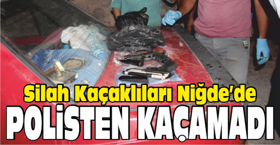 Silah Kaçakçıları, Deneme Amaçlı Havaya Ateş Açınca Yakalandı