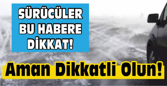 Şoförler Odasından Buzlanma Uyarısı