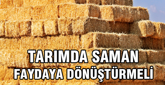 Tarımda saman faydaya dönüştürmeli