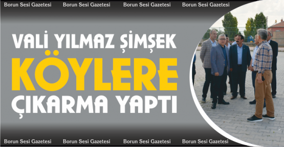 Vali Şimşek Hafta Sonu Köylere Çıkartma Yaptı