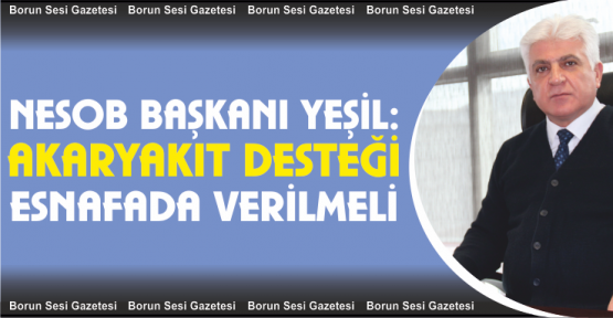 Yeşil, Akaryakıt Desteği Esnafa Da Verilmeli