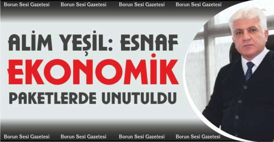 Yeşil, Esnaf Ekonomik paketlerde unutuldu