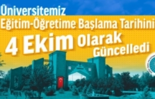Üniversitede dersler 4 ekimde başlayacak