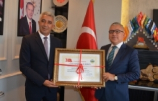 Vali Şimşek’e Altunhisar’dan fahri hemşehrilik beratı  