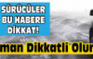 Şoförler Odasından Buzlanma Uyarısı